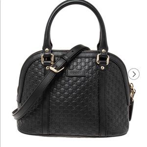 Gucci Black Microguccissima Leather Mini Dome Bag